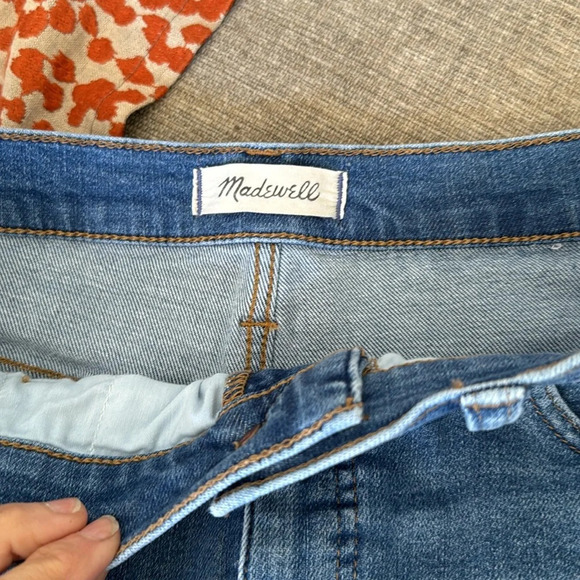Madewell high rise denim shorts raw edge size 30 - Picture 8 of 14